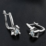 Moissanite Dangle Huggie Earring 0.5ct 925 Sterling Silver Hoop