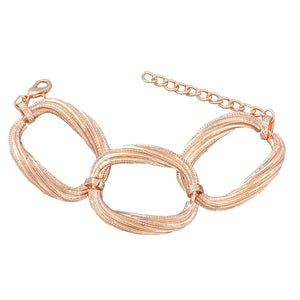 ZAA Metal Oval Chains Choker Necklace Women Punk Hip Hop Jewelry