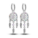 925 Silver Travel Magic Eye Hoop Earrings CZ Zircon Earing Jewelry