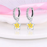 925 Silver Travel Magic Eye Hoop Earrings CZ Earing Jewelry