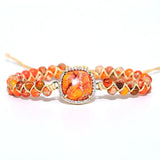 Natural Stone Braid Adjustable Bracelet Wrap Bangle Men Women
