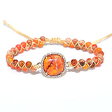 Natural Stone Braid Adjustable Bracelet Wrap Bangle Men Women