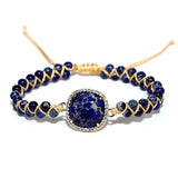 Natural Stone Braid Adjustable Bracelet Wrap Bangle Men Women