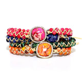 Natural Stone Braid Adjustable Bracelet Wrap Bangle Men Women