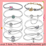925 Silver Infinity Knot Women Bracelet Jewelry Gift