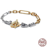 925 Silver Infinity Knot Women Bracelet Jewelry Gift