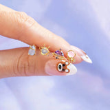 925 Sterling Silver Astronaut Space Women Girl Charm Stud Earring Set