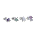 925 Sterling Silver Astronaut Space Women Girl Charm Stud Earring Set