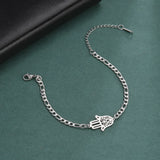 Hamsa Hand Stainless Steel Chain Bracelet Women
