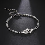 Hamsa Hand Stainless Steel Chain Bracelet Women