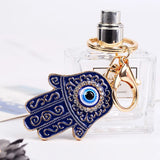Evil Eye Keychain Fatima Hand Charm Vintage Keyring Car Pendant