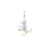 Valentine 100th Anniversary Rabbit Dangle Bead 925 Silver DIY Fits