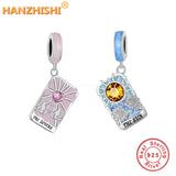 925 Silver THE MOON THE SUN Dangle Charms Beads for Bracelet
