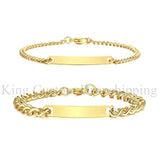 Hand-carved Name and Date Anniversary Gift Couple Bracelet