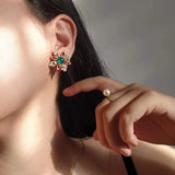 Bohemian Style Crystal Pearl Earrings for Women