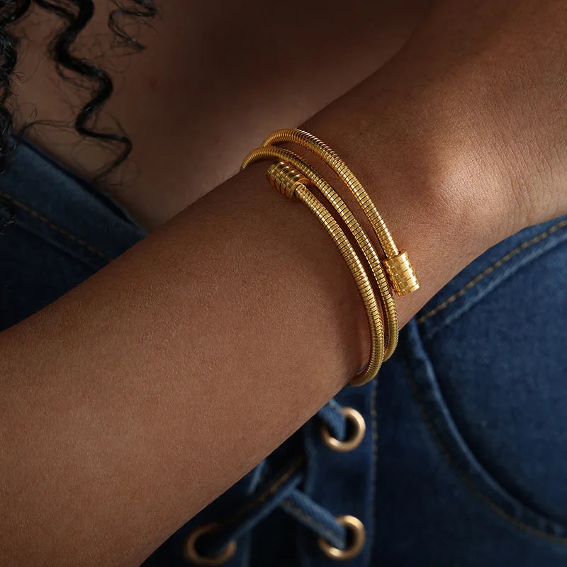 Vintage Snake Chain Rope Bracelet for Women Boho Multi-Layer Jewelry