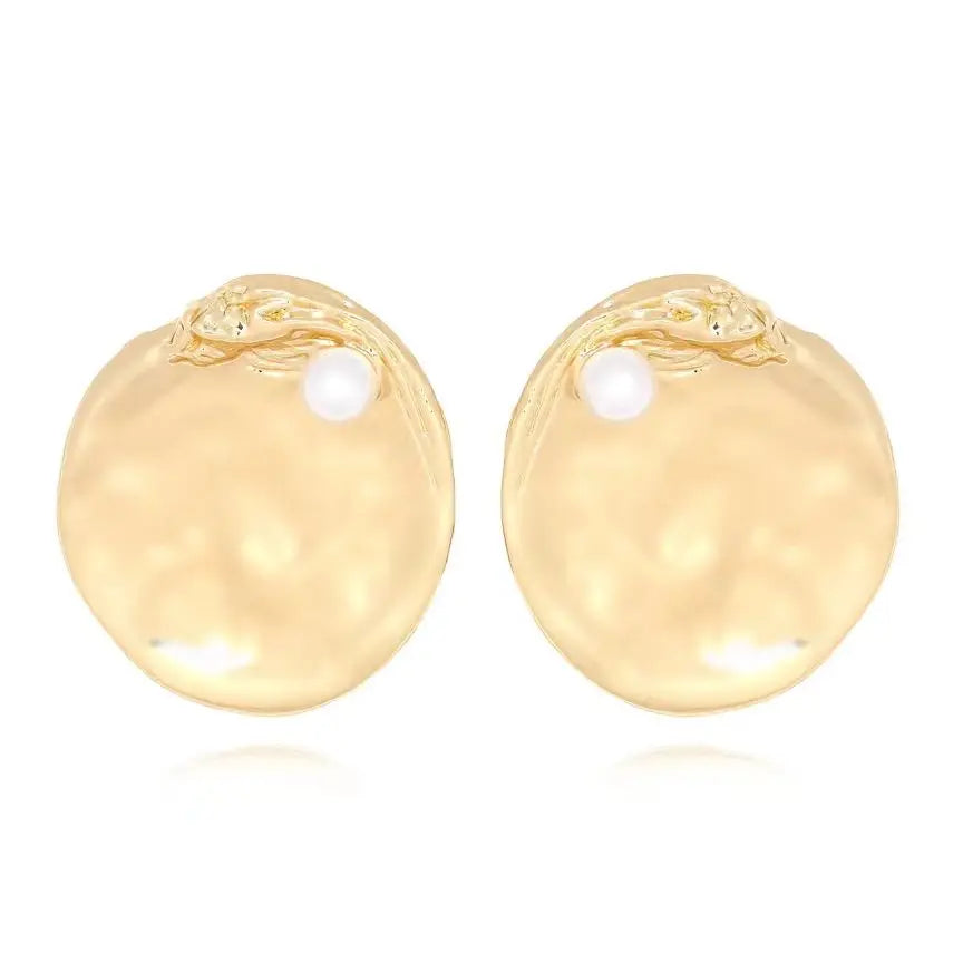 Vintage Irregular Round Pearl Earrings Party