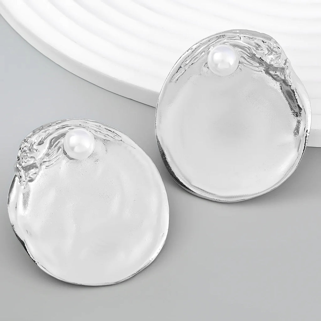 Vintage Irregular Round Pearl Earrings Party