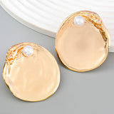 Vintage Irregular Round Pearl Earrings Party