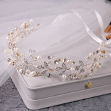 Crystal Pearl Hair Belt Bridal Hair Ornaments Hair Jewelry