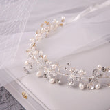 Crystal Pearl Hair Belt Bridal Hair Ornaments Hair Jewelry