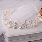 Crystal Pearl Hair Belt Bridal Hair Ornaments Hair Jewelry