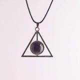 12Pcs Natural Amethysts Triangle Pendants for Charms Jewelry Making