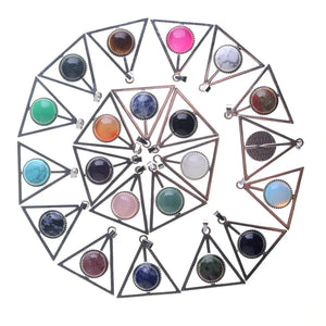 12Pcs Natural Amethysts Triangle Pendants for Charms Jewelry Making