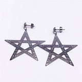 Witchcraft Pentagram Big Stud Earrings Women Earring Jewelry Halloween Gift
