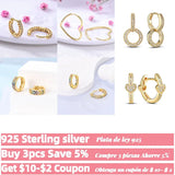 Heart CZ Zircon Silver Hoop Earring for Women