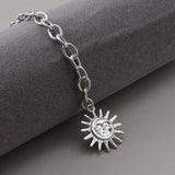 Women Belt Hip Hop High Waist Chain Belt Gothic Moon Sliver Pendant Belt