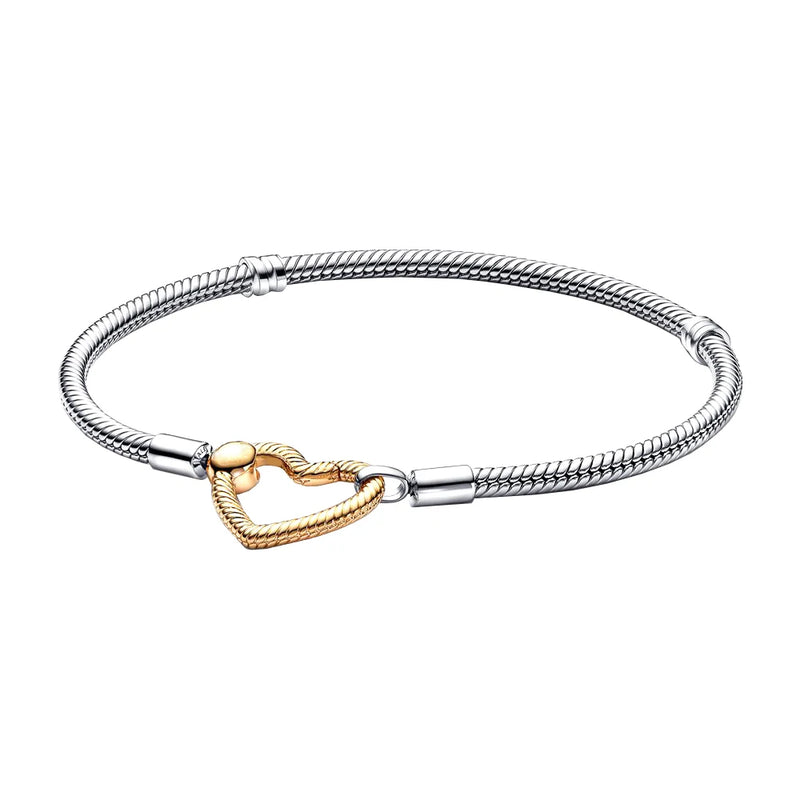 Women's Heart-Shaped Buckle Snake Chain Bracelet