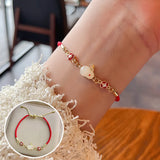 Chinese Lucky Red Rope Bracelet for Women Year of The Rabbit Gift