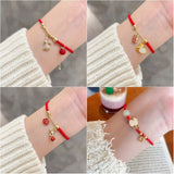 Chinese Lucky Red Rope Bracelet for Women Year of The Rabbit Gift
