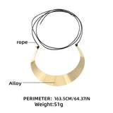 Zaa Metal Choker Necklace Party Jewelry Set for Woman