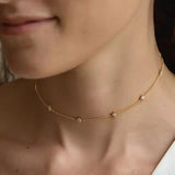 CZ Paved North Star Choker Necklace for Women