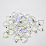 Glass Crystal Heart Pendants for Jewelry Making 20mm 50pcs/lot