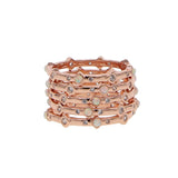 Dainty CZ Opal Wedding Knuckle Ring Thin Band