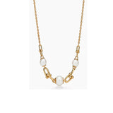 925 Silver Double Star Necklace Zircon Moon Pendant