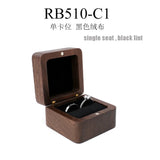 Natural Wooden Portable Jewelry Storage Box Ring Earrings Box