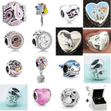 925 Sterling Silver Animal Heart Charm for DIY Bracelet Jewelry