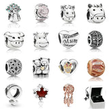 925 Sterling Silver Animal Pendant for DIY Bracelet Jewelry