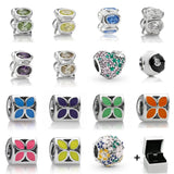 925 Silver Heart Charm DIY Bracelet Jewelry