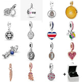 925 Sterling Silver Love Nameplate Pendant DIY Women's Jewelry
