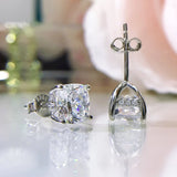 925 Sterling Silver Diamond Stud Wedding Party Jewelry