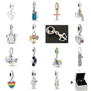 925 Sterling Silver Honeybee Love Pendant for DIY Women's Jewelry