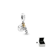 925 Sterling Silver Honeybee Love Pendant for DIY Women's Jewelry