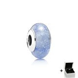 925 Sterling Silver Crystal Glass Beads for Bracelet DIY Charm Jewelry