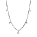 925 Silver Necklace Lady Charm Jewelry Circular Cut Necklace