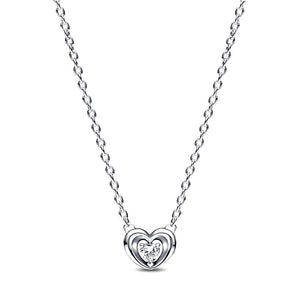 925 Silver Necklace Lady Charm Jewelry Circular Cut Necklace